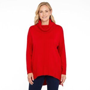 Cozy Chic! Est. 1946 Red Hi-Lo Cowl Neck Sweater | Size L